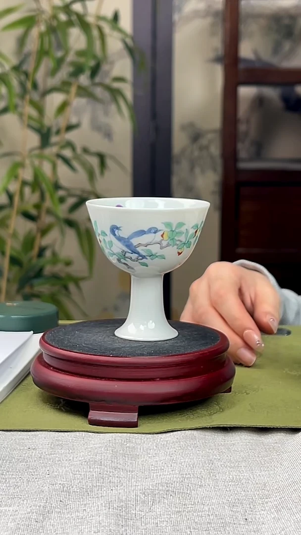瓷片景德镇毛仔柴窑杯