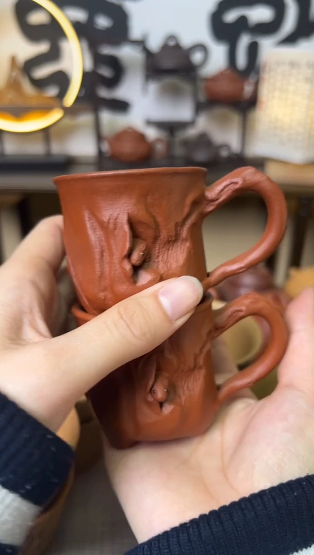 【闪购商品】朱泥茶壶松鼠杯子2只