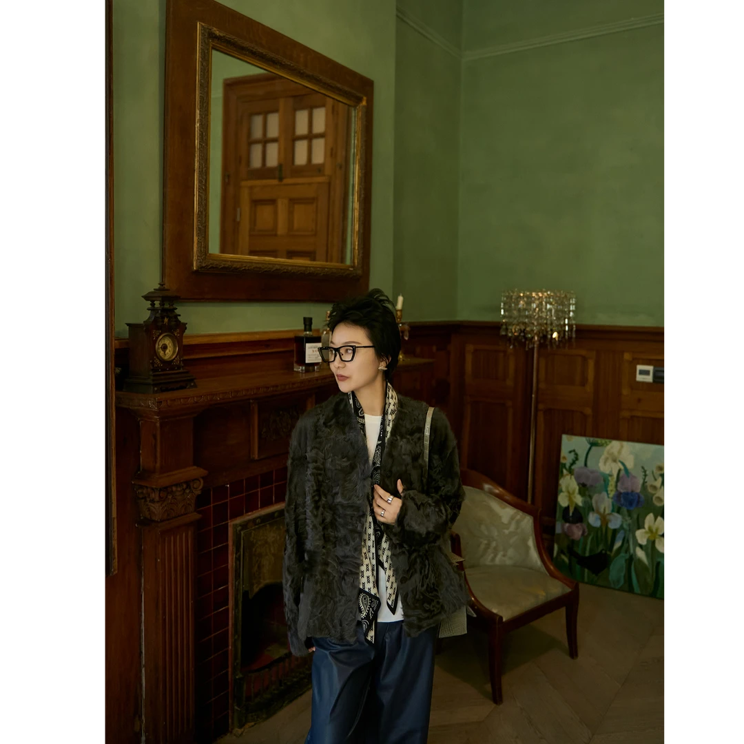 TOFOD 夜阑织 经典佩斯利花纹丝毛长巾 老钱风丝巾飘带