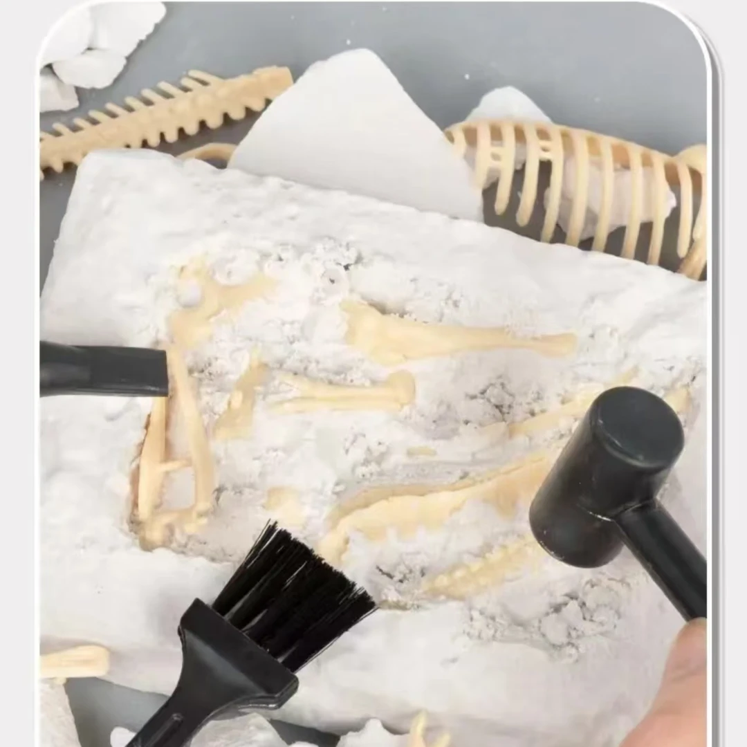 恐龙化石儿童手工diy考古挖掘玩具男孩女孩敲挖宝石蛋寻宝藏盲盒