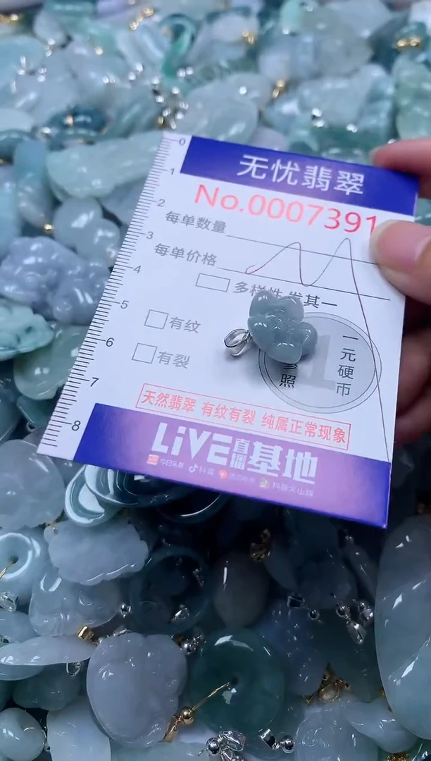 翡翠未镶嵌吊坠(不含链)7391