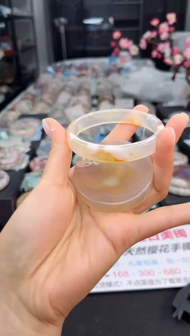 石英质玉手镯未镶嵌57圈口（赠送镯心）3106123