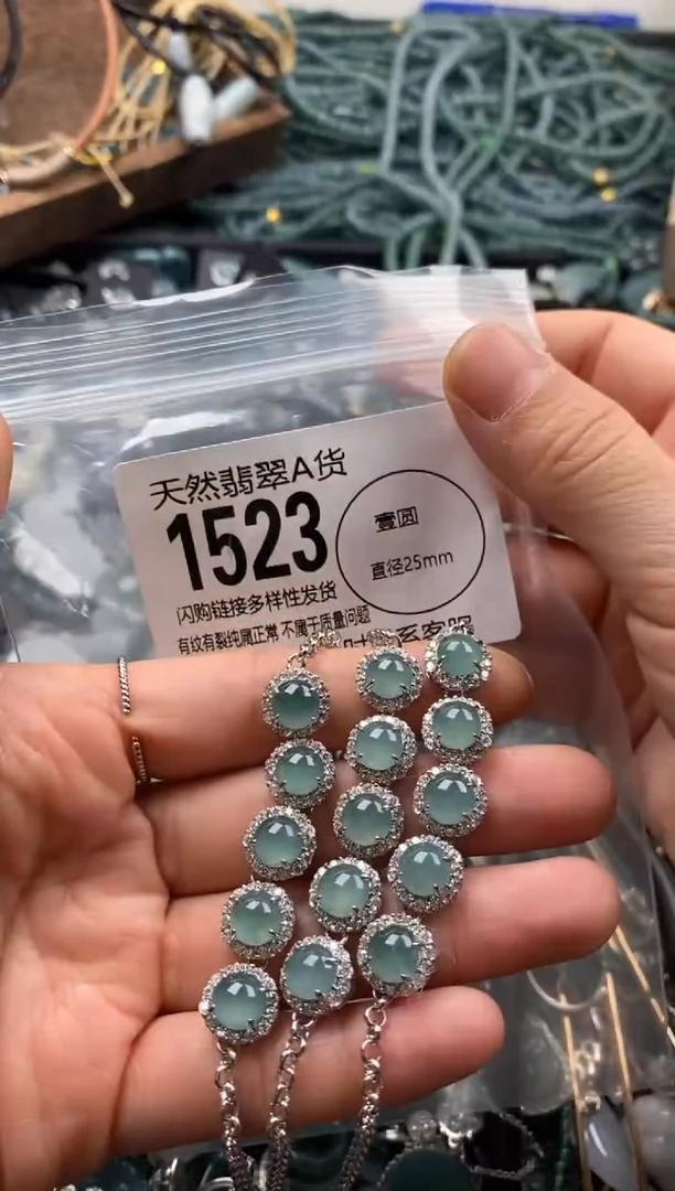 【闪购商品】翡翠颈饰未镶嵌多样性发其一1523