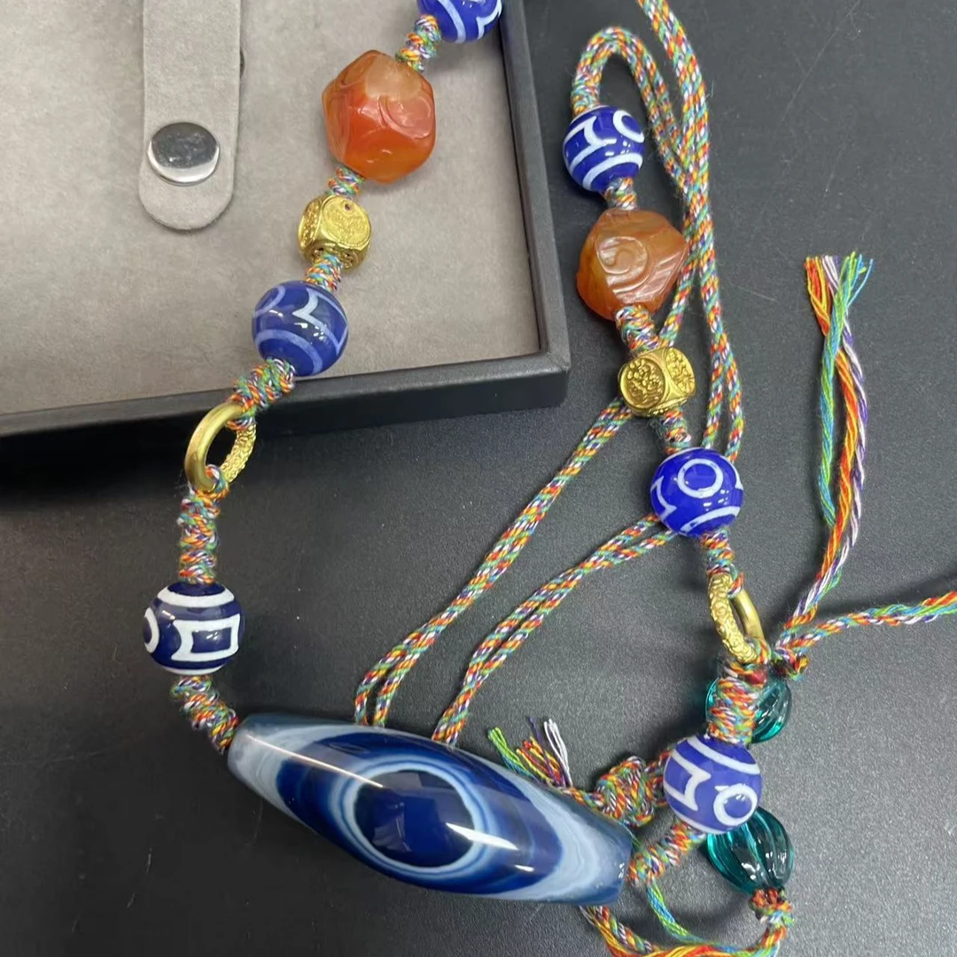 【小杰推荐】冰川蓝万道轮桶珠吊坠 （多样性发其一）10175