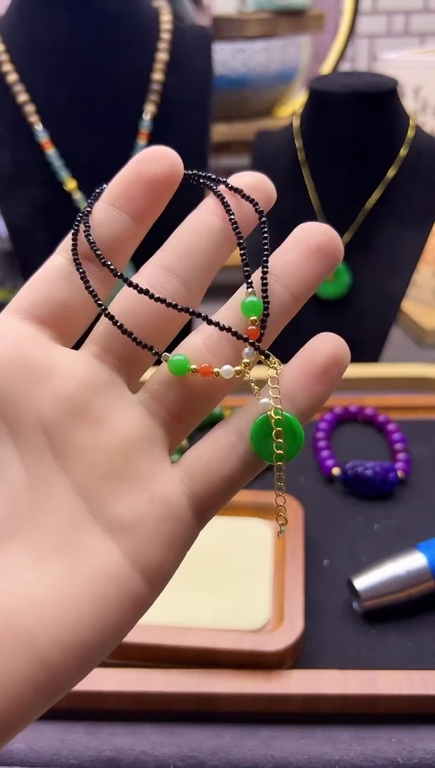 【闪购商品】翡翠颈饰14K金镶嵌X827