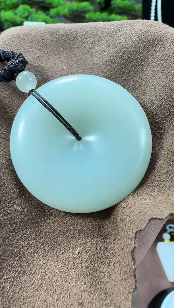 吊坠(赠链)未镶嵌和田玉Q平安扣61吊坠多样性发货发其一