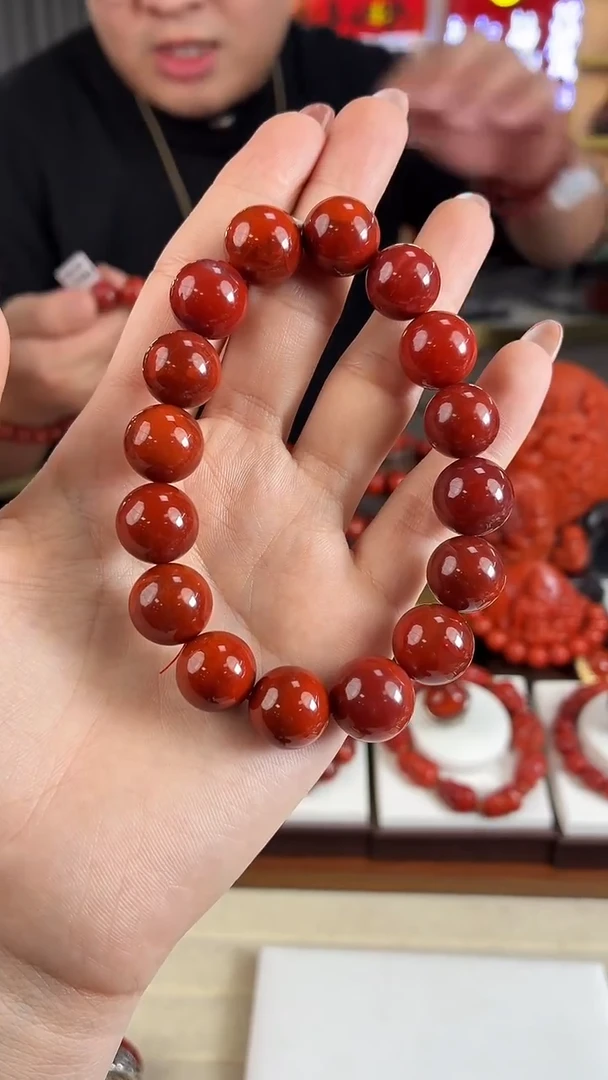 未镶嵌瓦西牛血手串13mm南红玛瑙（多样式发其一）