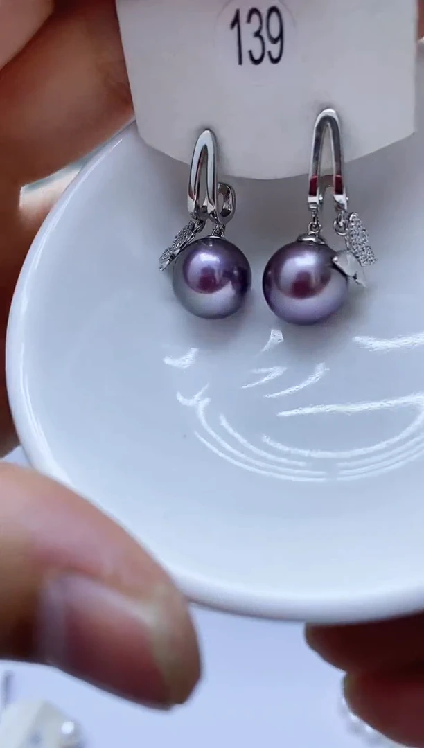 【闪购商品】淡水珍珠耳饰银S925镶嵌139