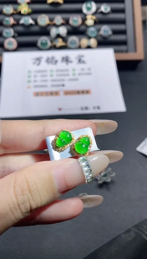 银S925镶嵌戒指翡翠51511