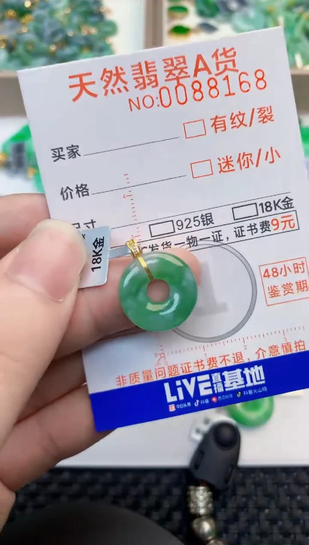 翡翠未镶嵌吊坠(不含链)1