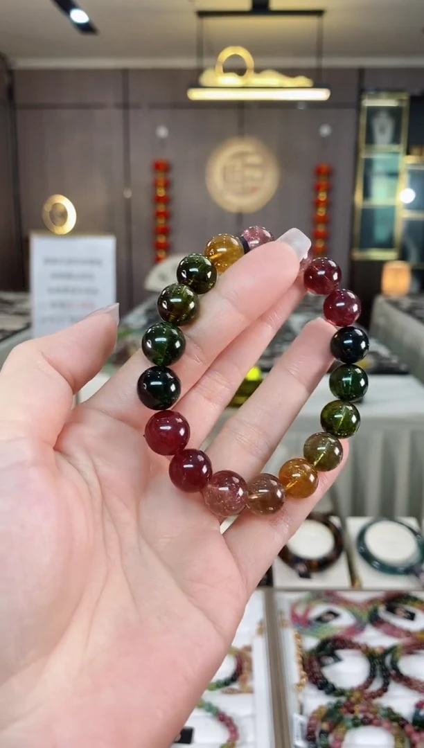 【闪购商品】碧玺单圈手串11mm+未镶嵌（多样性发一条）hon