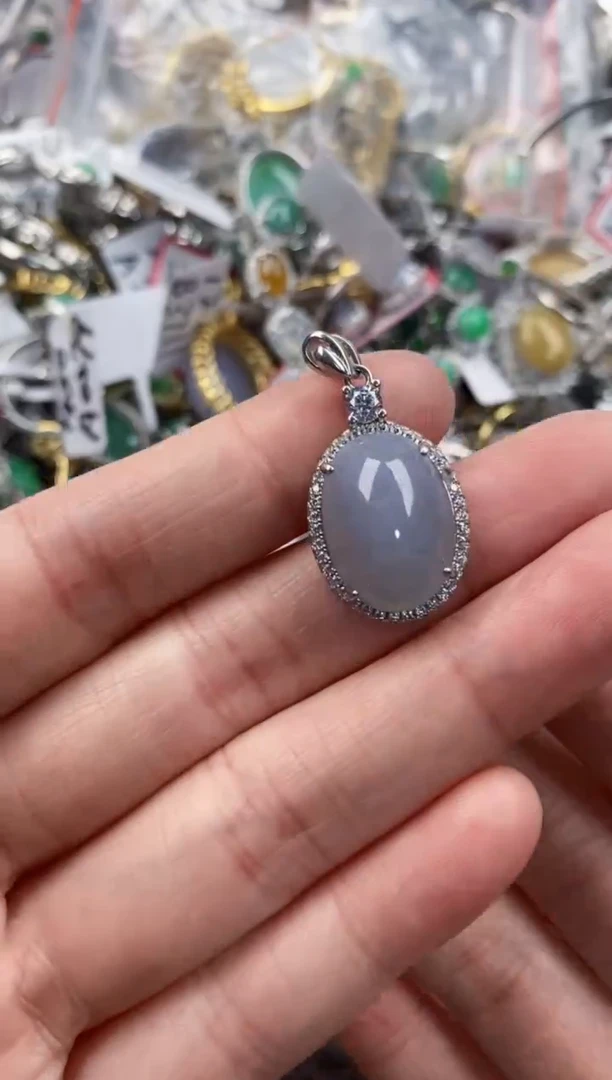 银S925镶嵌戒指翡翠222       2