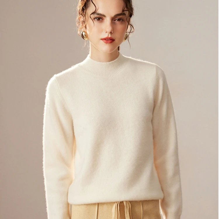 经典衣橱！！加厚半高100%纯山羊绒衫三针双股 RYYT-3785370