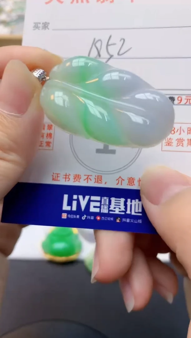颈饰18K金镶嵌翡翠天然缅甸A货翡翠