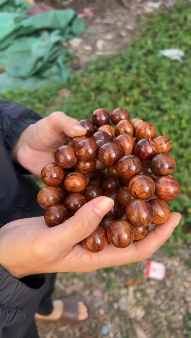 黄花梨/降香黄檀A001紫油梨2.0圆珠手串66多样性发一