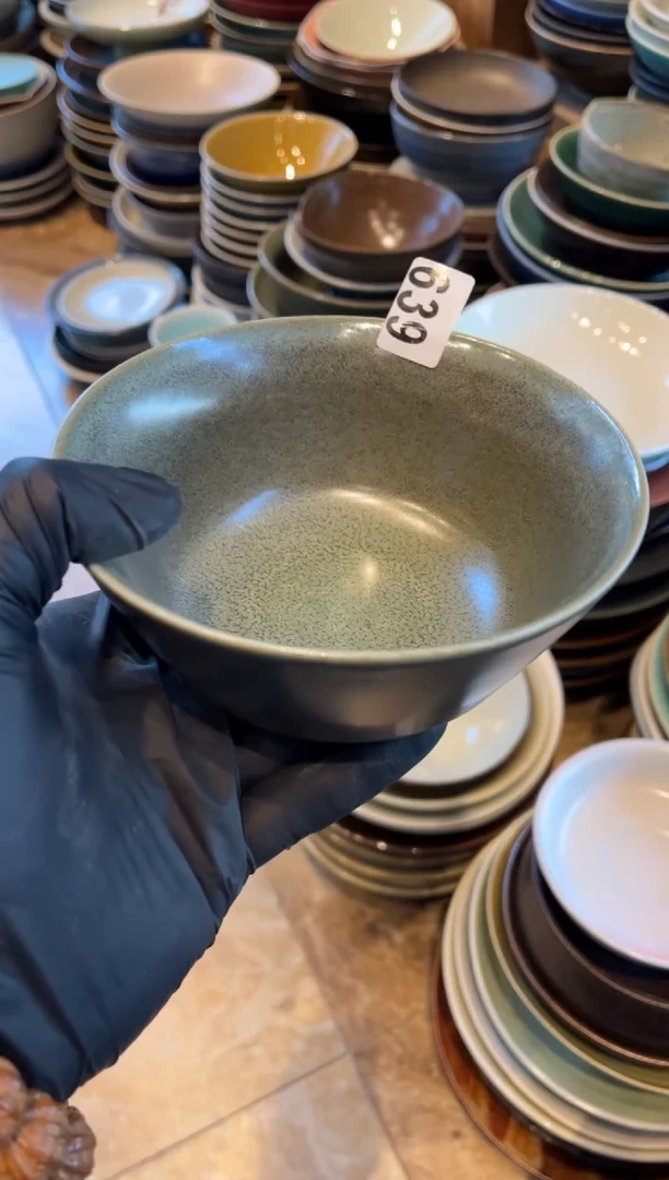 【闪购商品】瓷片639聚光灯马蹄碗粥碗