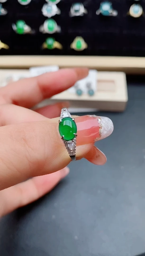 【闪购商品】翡翠戒指银S925镶嵌321321
