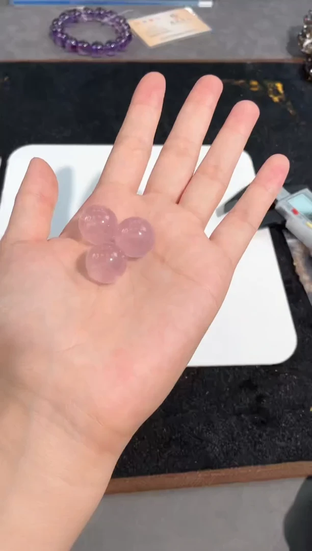 水晶手链未镶嵌28号粉水单颗16mm