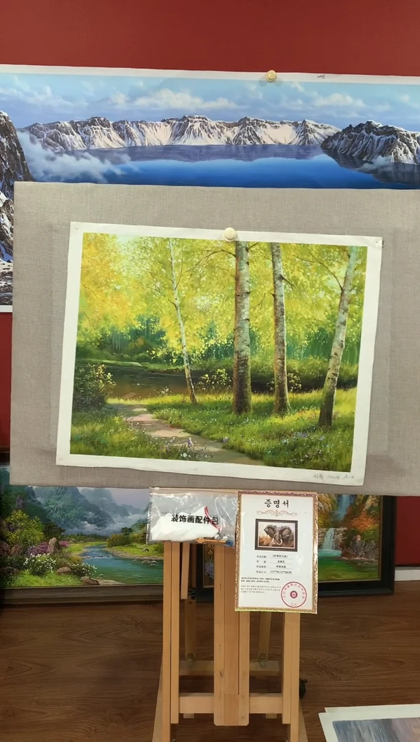 油画【42号】朝鲜原创手绘油画【功勋Ⅰ级画家丨孤品佳作】【顺丰包邮】