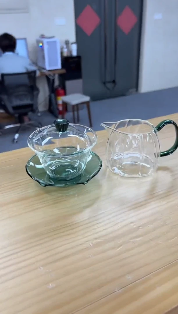 禾器荷叶墨绿色+禾器倾妍茶海墨绿色