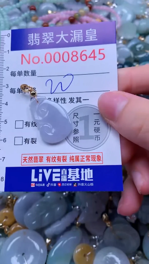 翡翠未镶嵌吊坠(不含链)8645