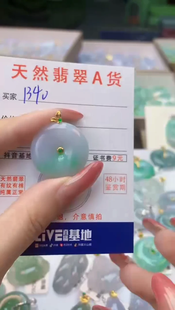 颈饰未镶嵌翡翠天然A货翡翠挂件