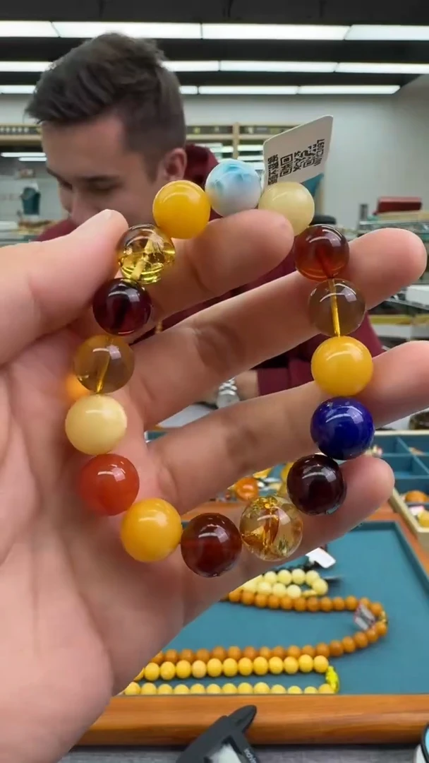 【闪购商品】琥珀手串未镶嵌秒拍号362