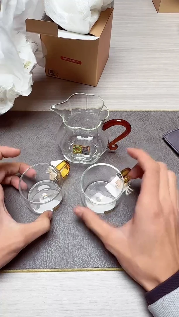 【闪购商品】禾器#蔓妍茶海琥珀+清禾对杯琥珀