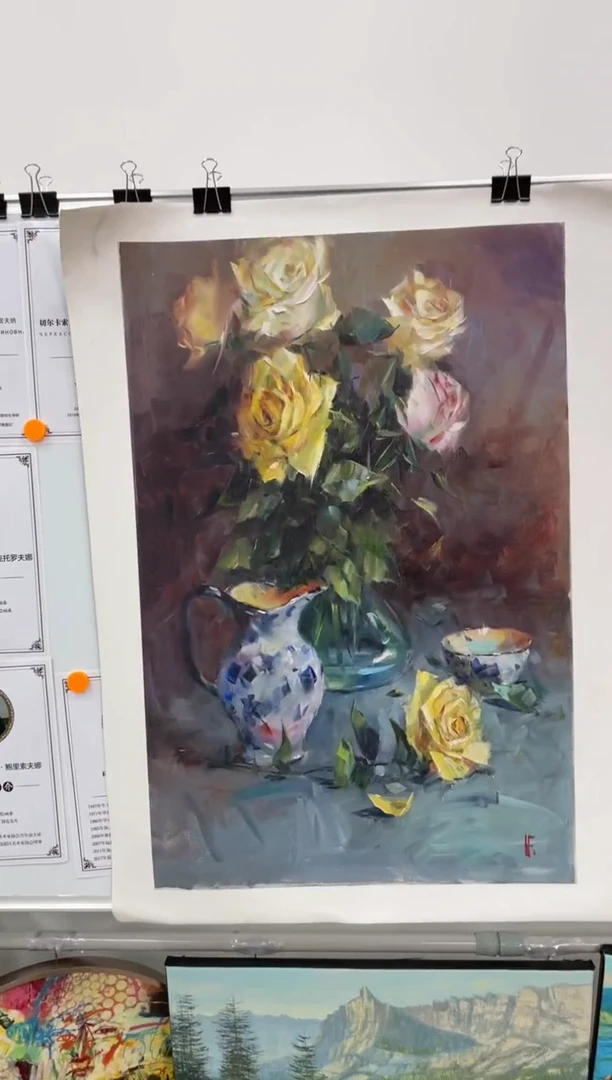 俄美协画家原创油画60*90