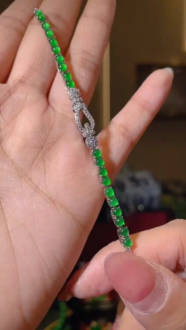 【闪购商品】翡翠手链未镶嵌天然翡翠A货