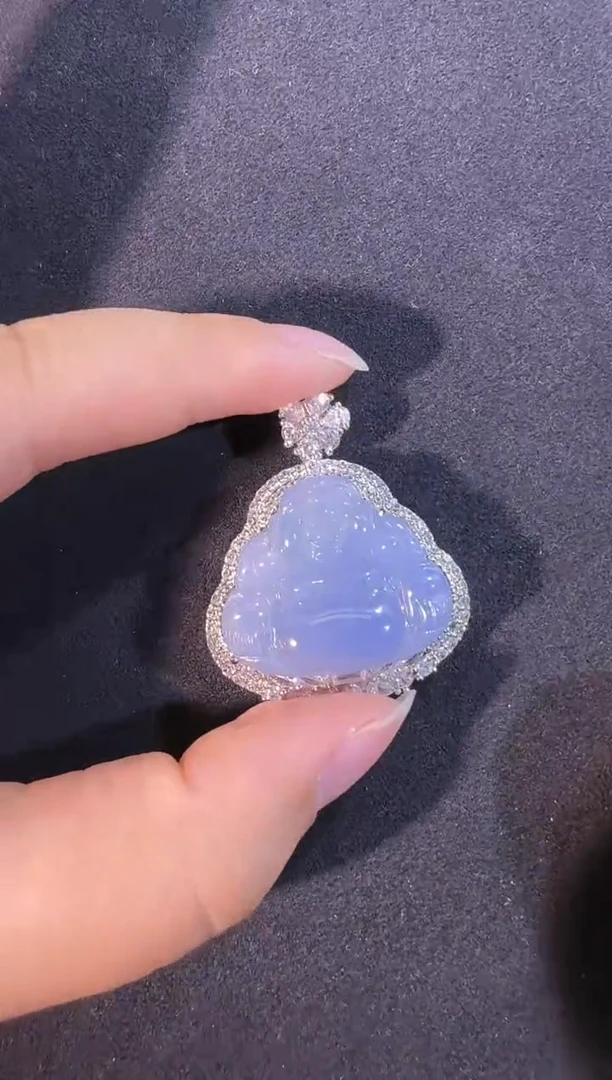 翡翠银S925镶嵌吊坠(不含链)吊坠