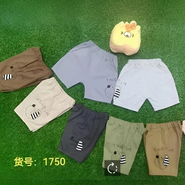 夏季儿童薄款耳朵小狗可开档五分短裤