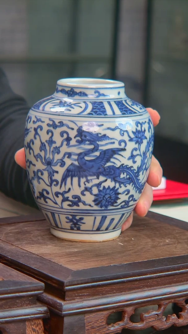 瓷央博文化交流瓷器青花罐