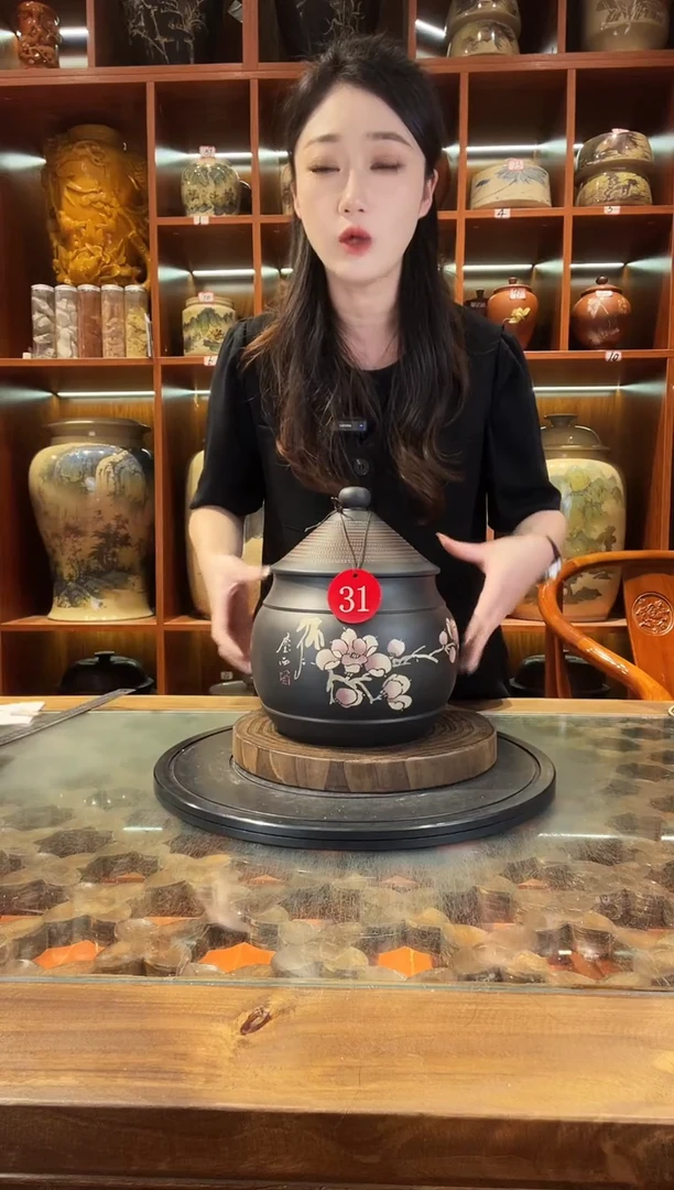 罐云南建水紫陶茶罐@31