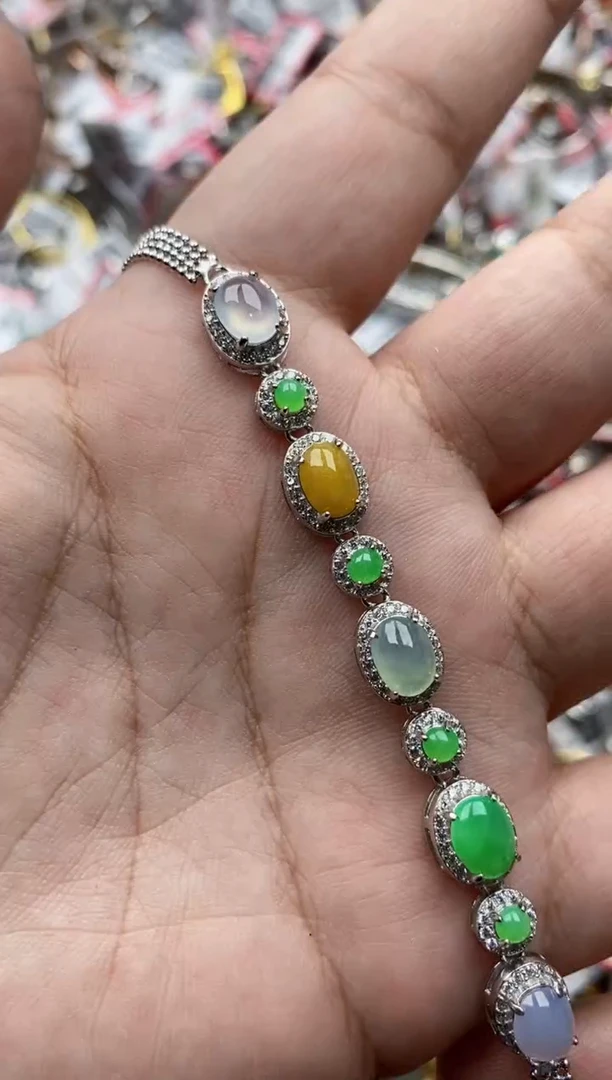 【闪购商品】翡翠戒指银S925镶嵌66666---1