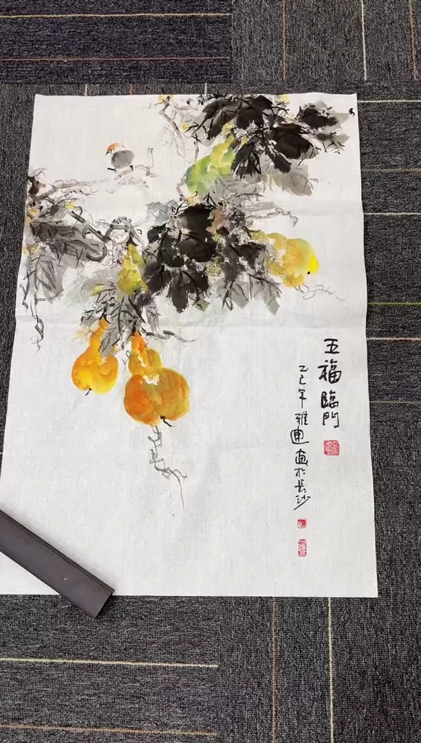 国画 国画国画鉴赏手绘实稿 葫芦