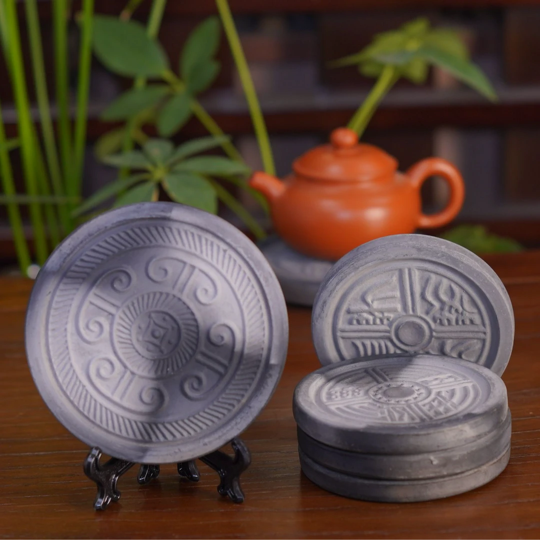 秦砖茶海瓦当盏托茶具纯手工随机发（微瑕）