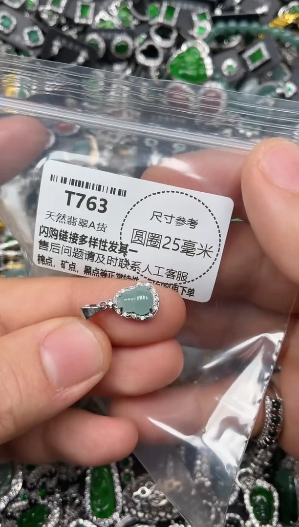 翡翠未镶嵌颈饰T763吊坠