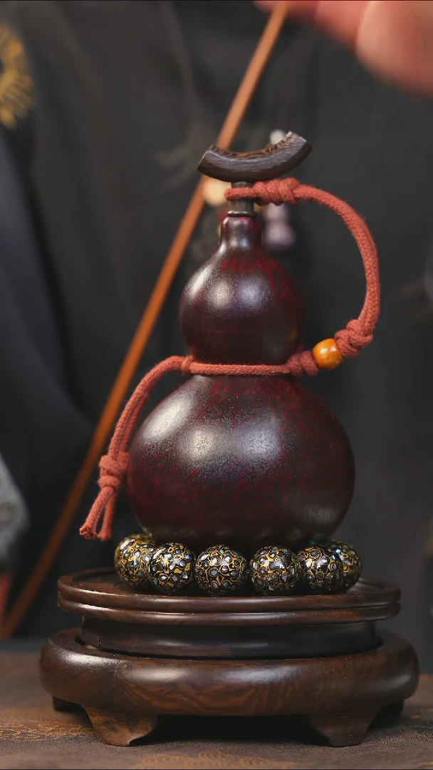 【闪购商品】YW123大漆酒葫芦不包手串及旋转底座