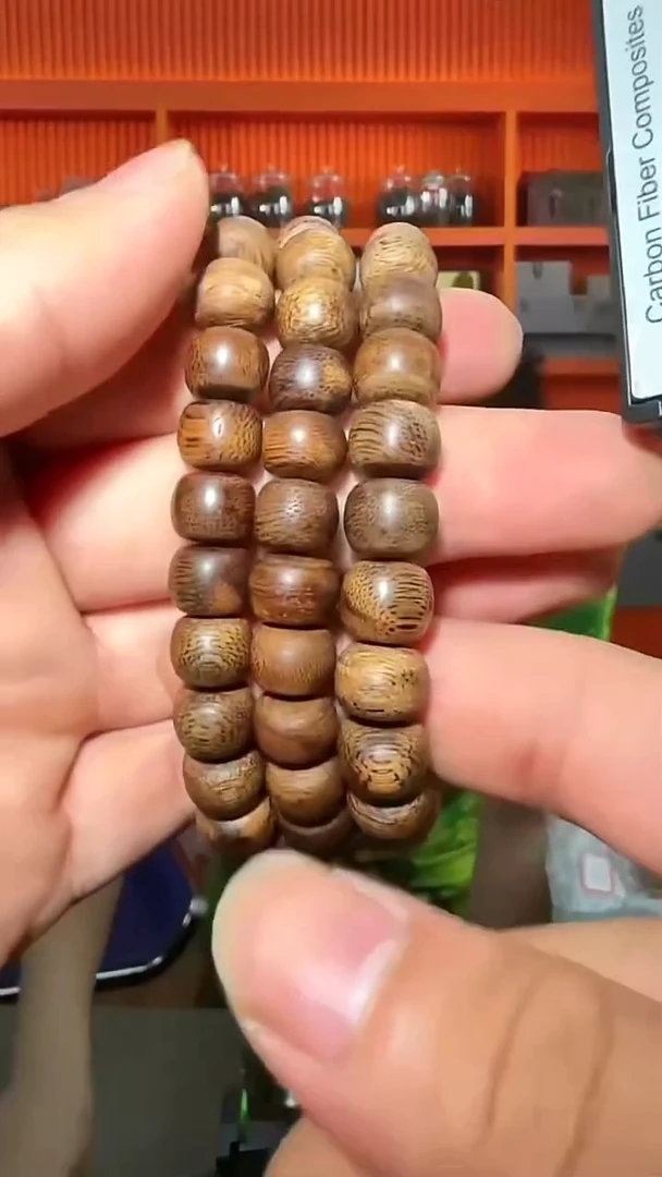 沉香手串81号单圈鼓珠1.0多样性发一
