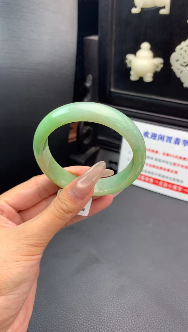 未镶嵌手镯翡翠57圈天然翡翠手镯06