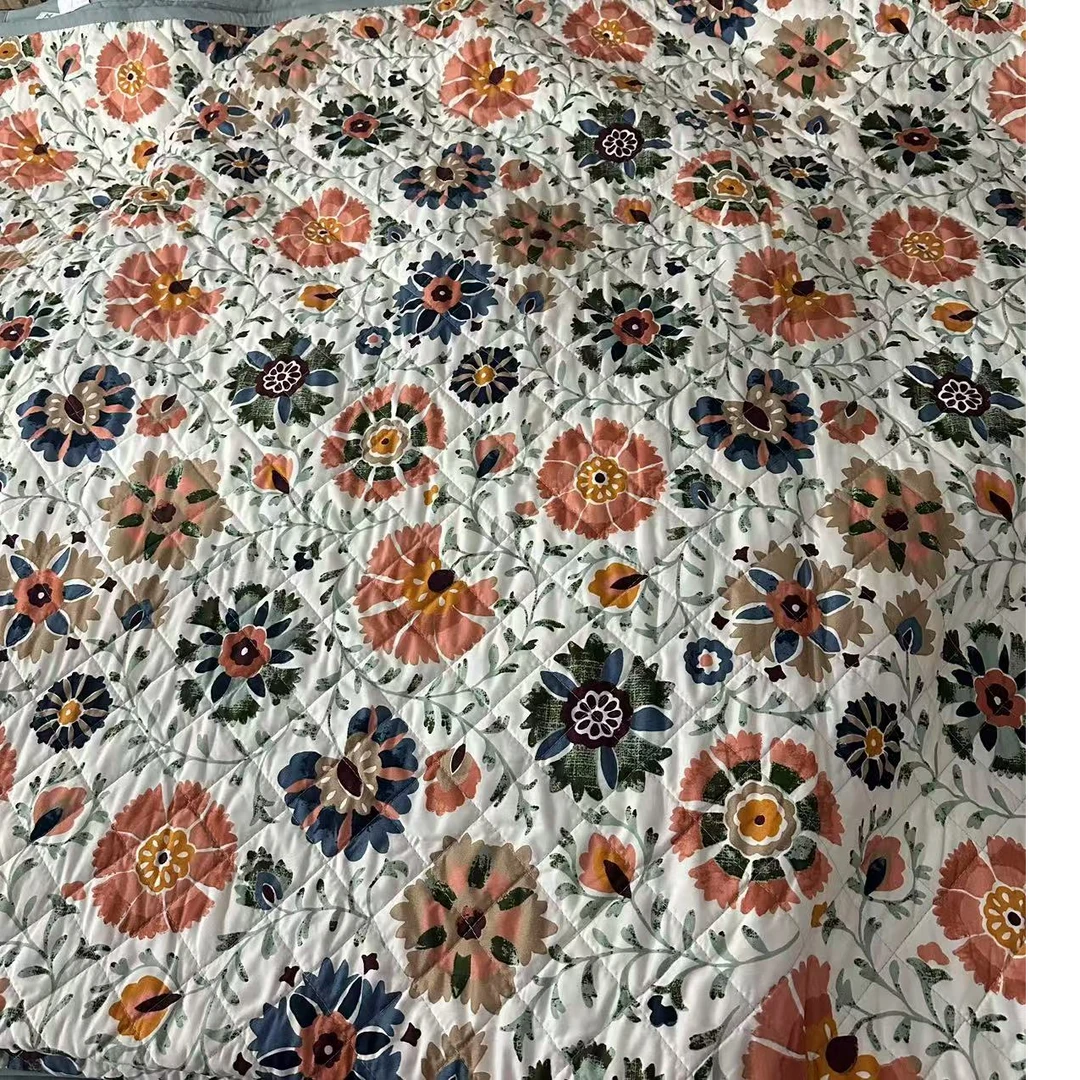 高货杏底太阳花床垫床盖243*228起