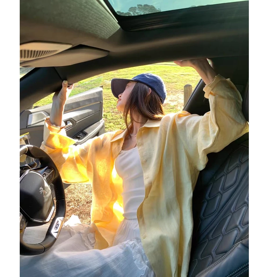 25SS 超爱的亚麻系列 简约质感夏日防晒衬衫外套C6071