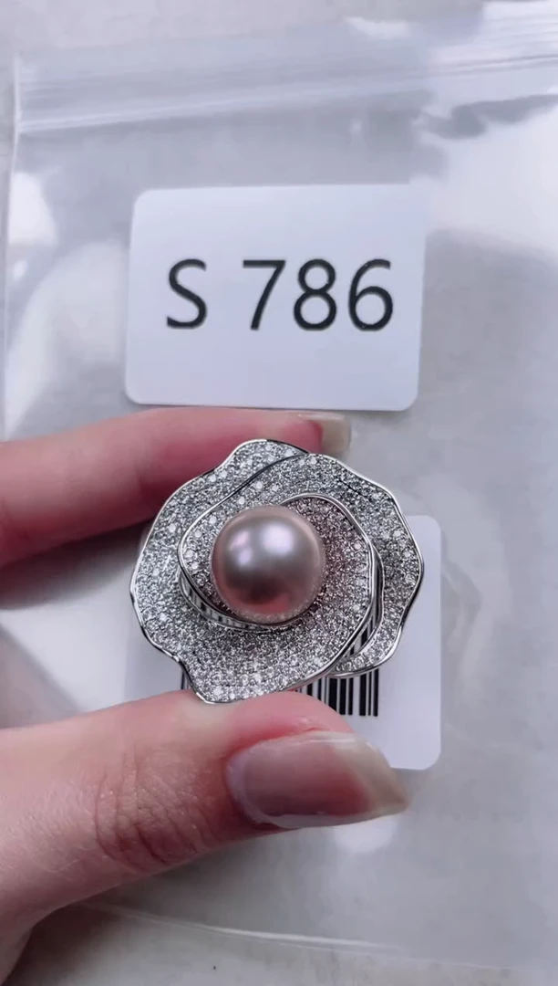 【闪购商品】淡水珍珠胸针未镶嵌S786