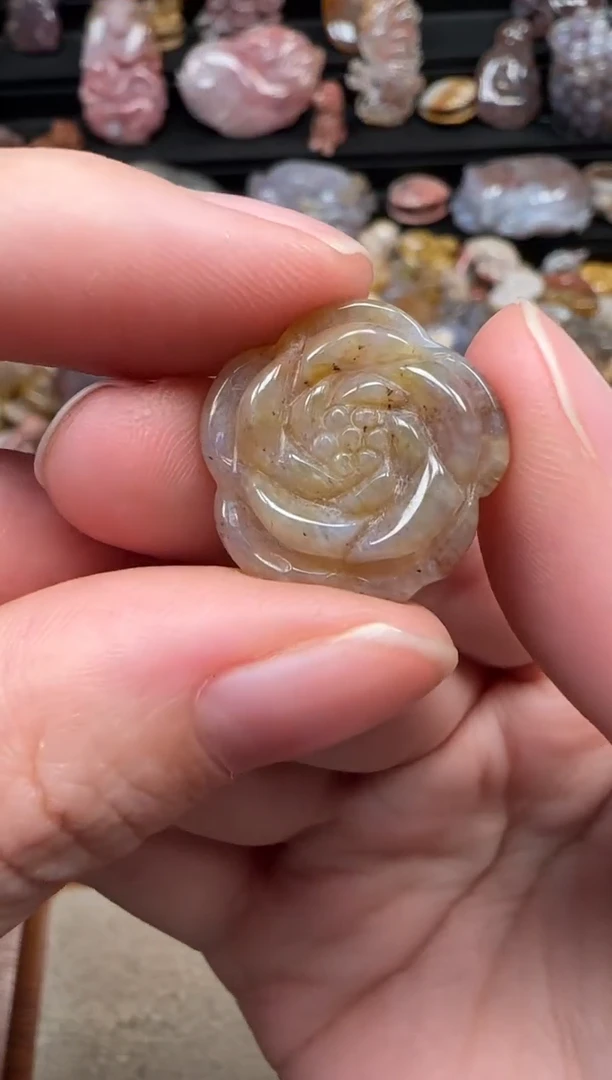 颈饰未镶嵌硅化珊瑚（珊瑚玉）083