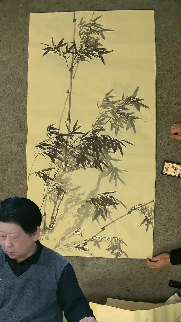 国画四尺整张  墨竹  69*138cm