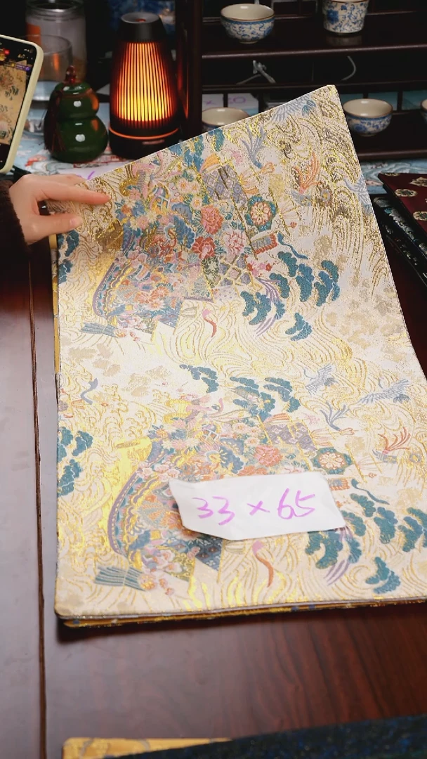 【西阵织花舟一梦双面】中国风干泡织锦茶席33*65