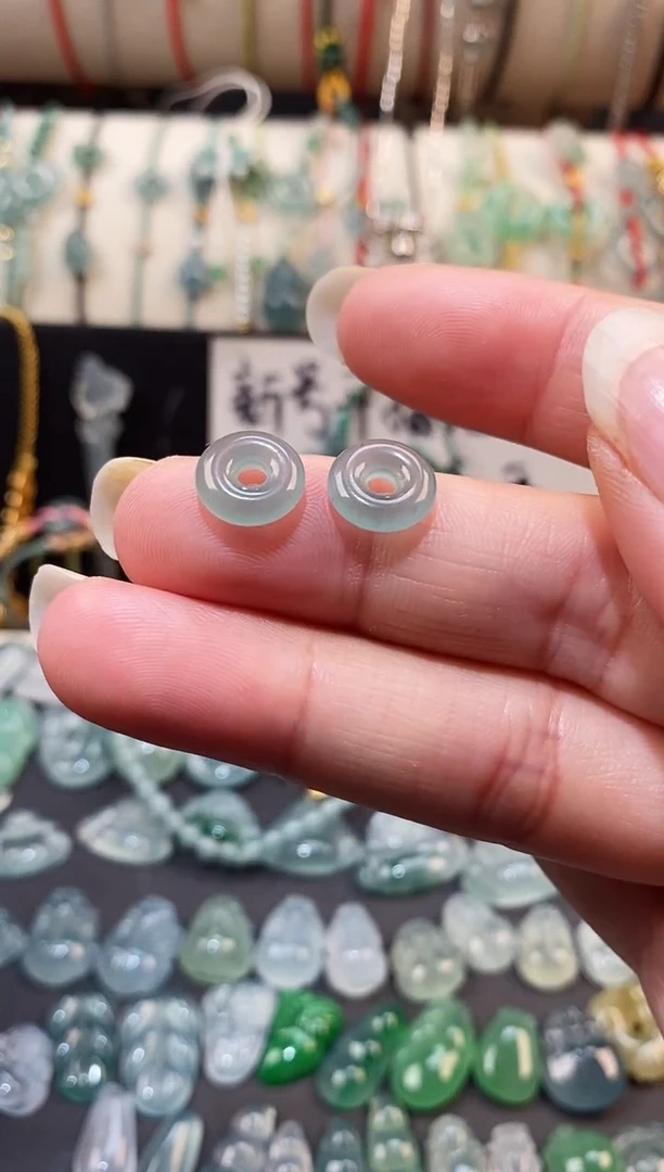 翡翠散珠平安扣裸石