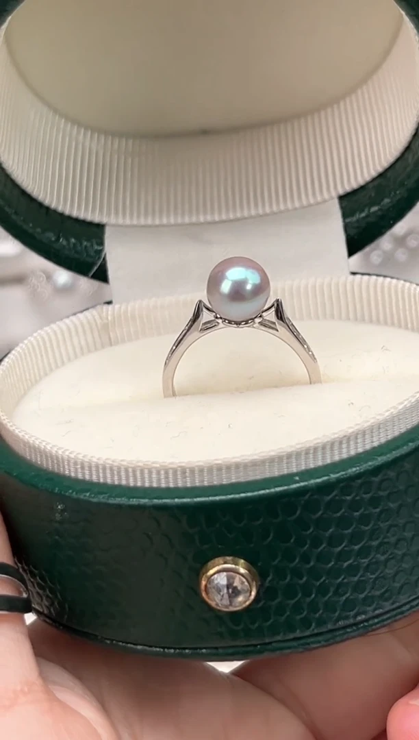 【闪购商品】海水珍珠戒指银S925镶嵌S925海水戒指