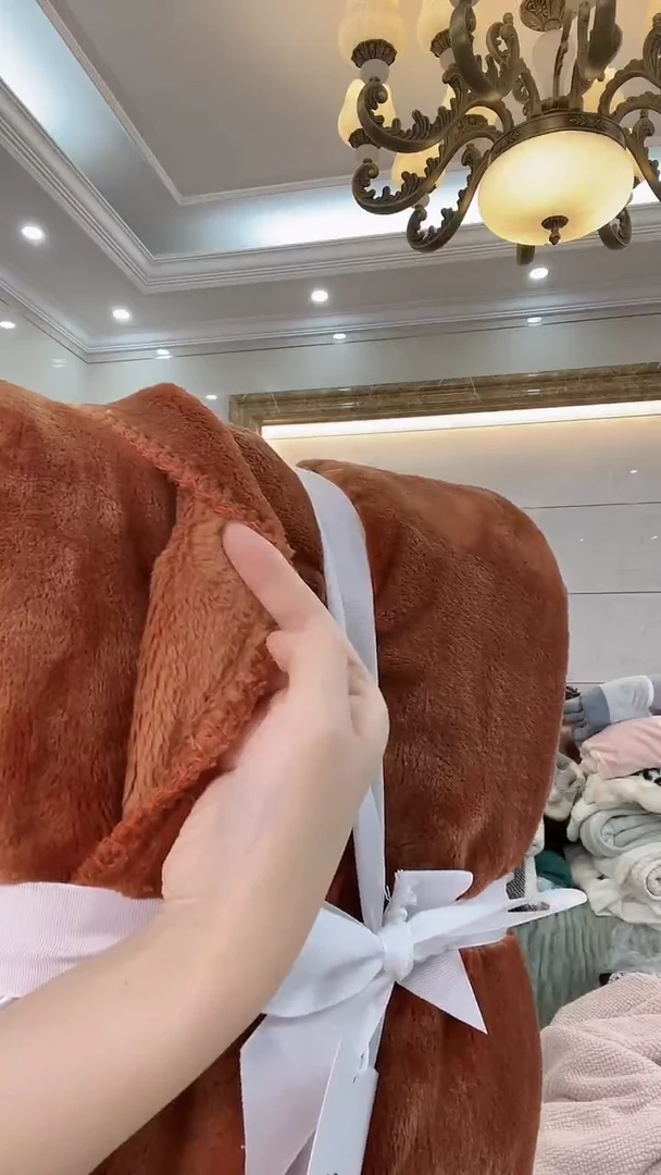 水貂毛130*180焦糖色午睡毯